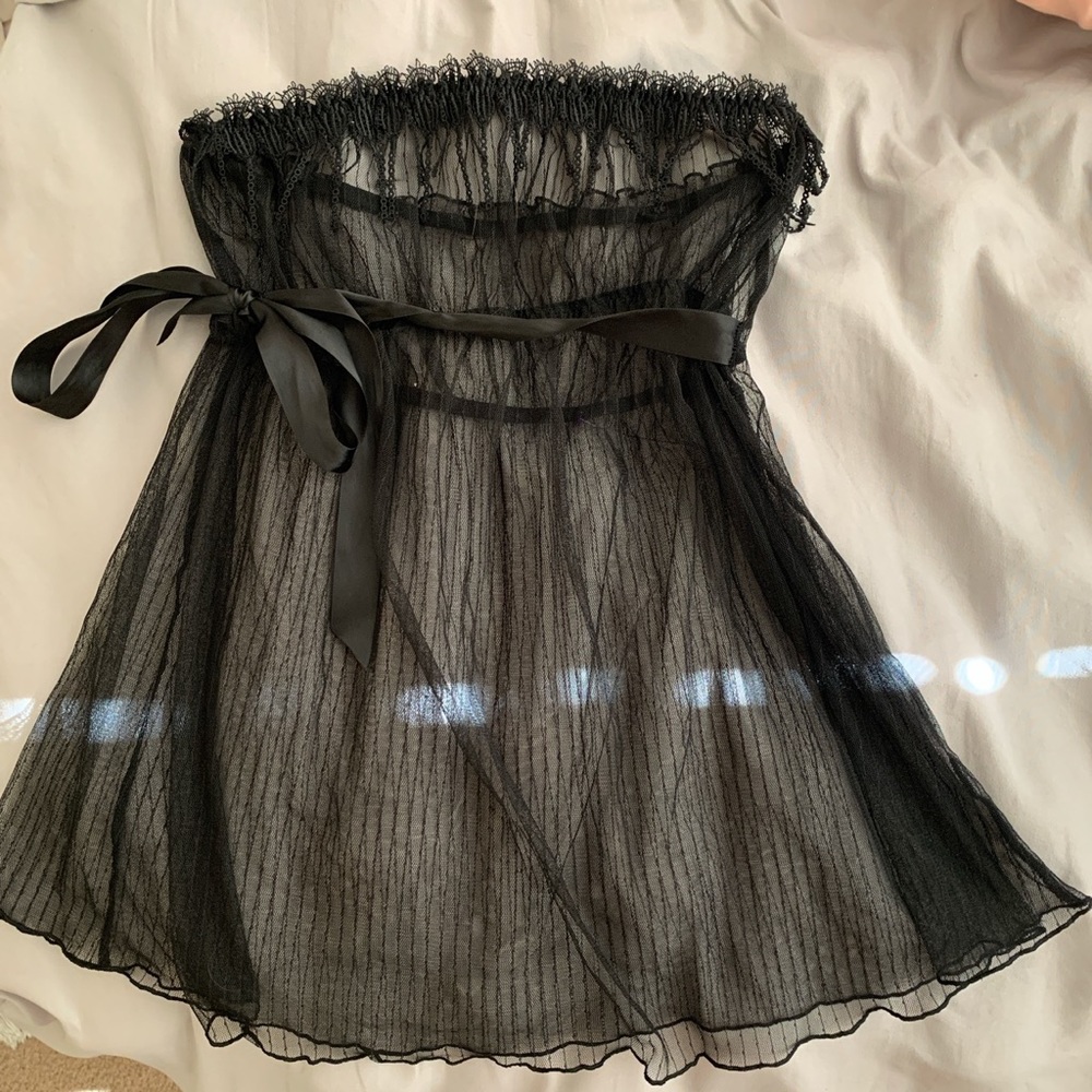 Black see through baby doll